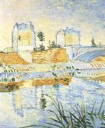 Vincent Van Gogh The Seine with the Pont de Clichy (nn04) oil painting reproduction